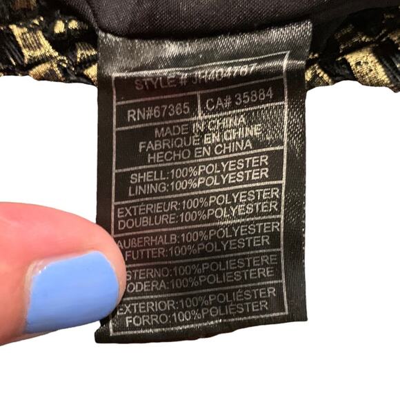 Jack by BB Dakota Womens black with gold oversized top size extra small - Picture 4 of 5